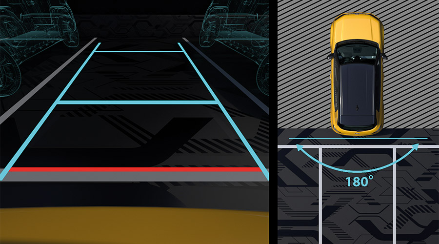 Visualisation of a Jeep Avenger park assist